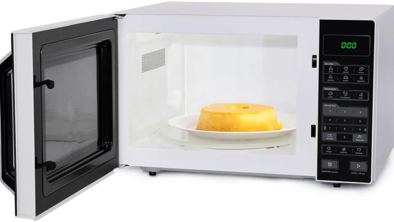 Micro-ondas 27L Branco e Preto Midea LED 127V MXSA27P1: Versatilidade e Estilo na Cozinha