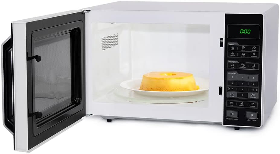 Micro-ondas 27L Branco e Preto Midea LED 127V MXSA27P1: Versatilidade e Estilo na Cozinha