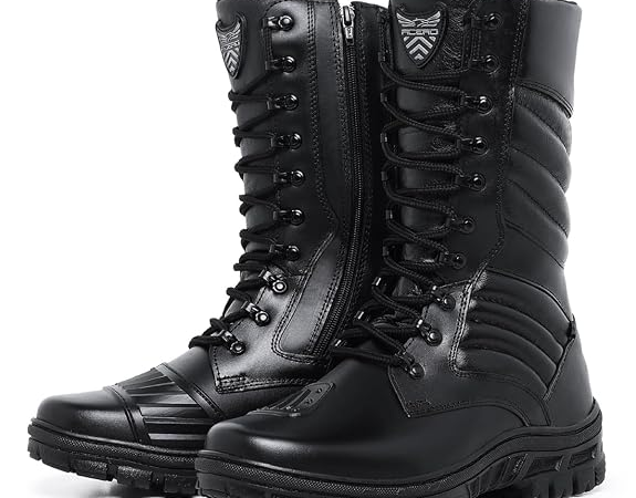 Bota Motociclista Couro Resistente Hunter Preto para Moto