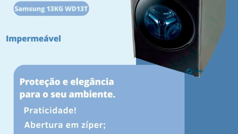 Capa Impermeável para Lava e Seca Samsung 13kg WD13T: Proteção e Estilo