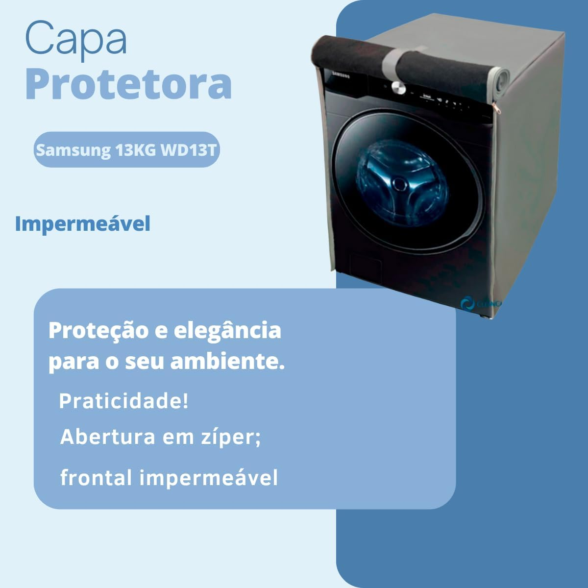 Capa Impermeável para Lava e Seca Samsung 13kg WD13T: Proteção e Estilo