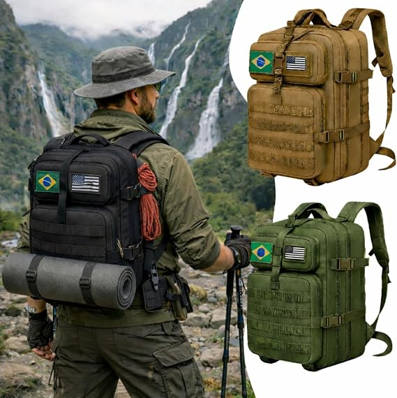 Explorando a Mochila Militar Tática Masculina de 50L